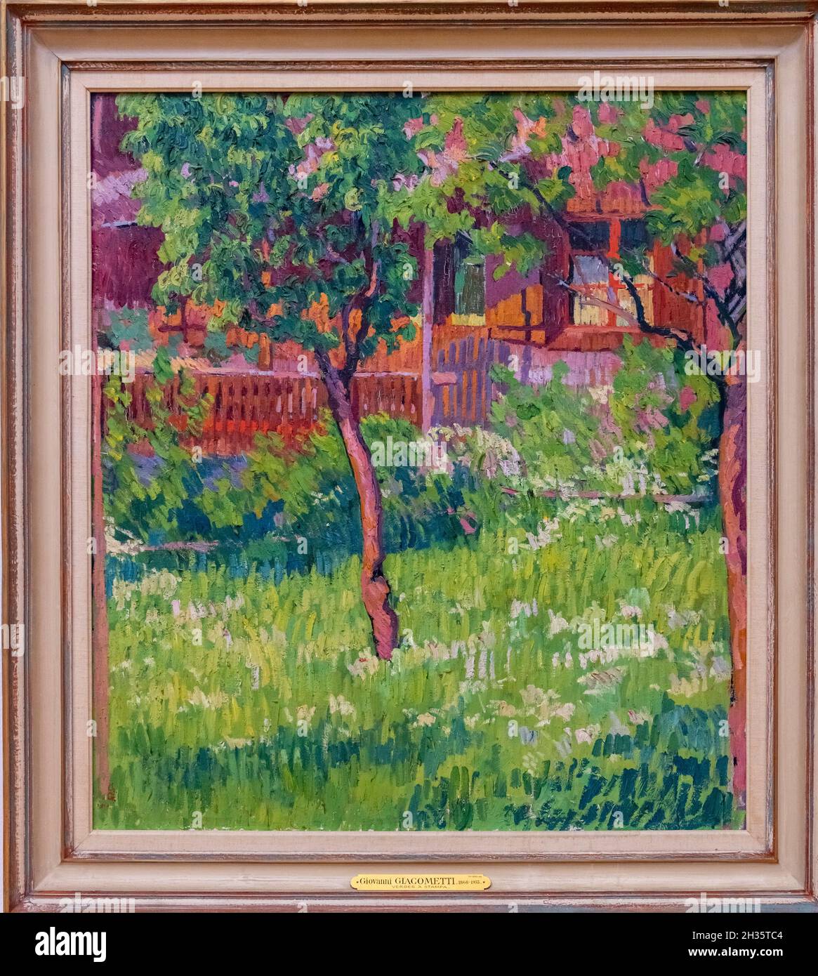 Giovanni Giacometti, 1910 peinture du « Verger à Stampa », Musée d’Art et d’Histoire (Musée d’Art et d’Histoire), Genève, Suisse Banque D'Images