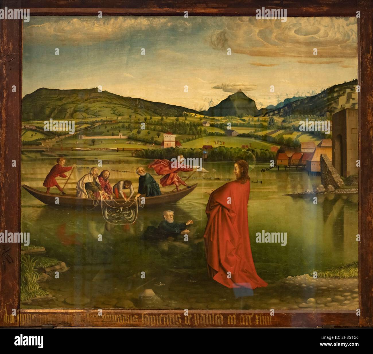 Konrad Witz, le projet miraculeux des Fisses, 1444.Musée d’Art et d’Histoire (Musée d’Art et d’Histoire), Genève, Suisse Banque D'Images