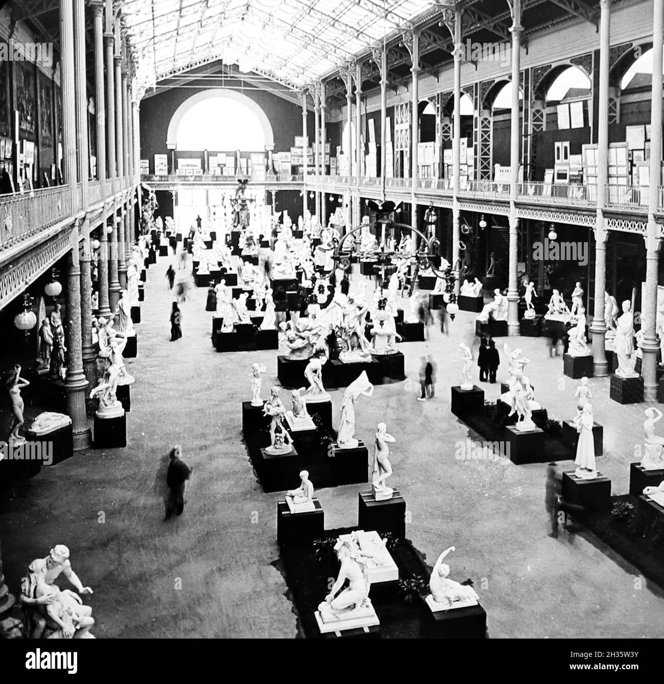 Le Sculpture Hall, exposition universelle, Paris en 1889 Banque D'Images