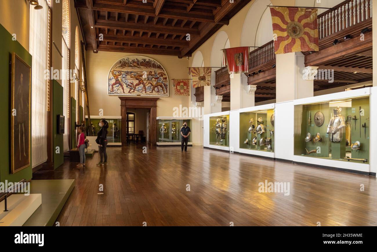 Salle des armures, Musée d’Art et d’Histoire (Musée d’Art et d’Histoire), Genève, Suisse Banque D'Images