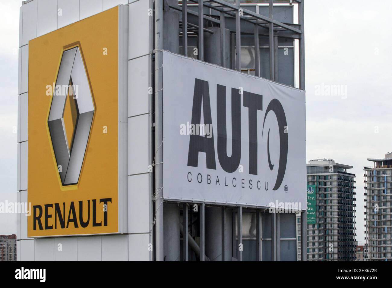 Bucarest, Roumanie, 17 juin 2009 : logo Renault à Bucarest. Banque D'Images