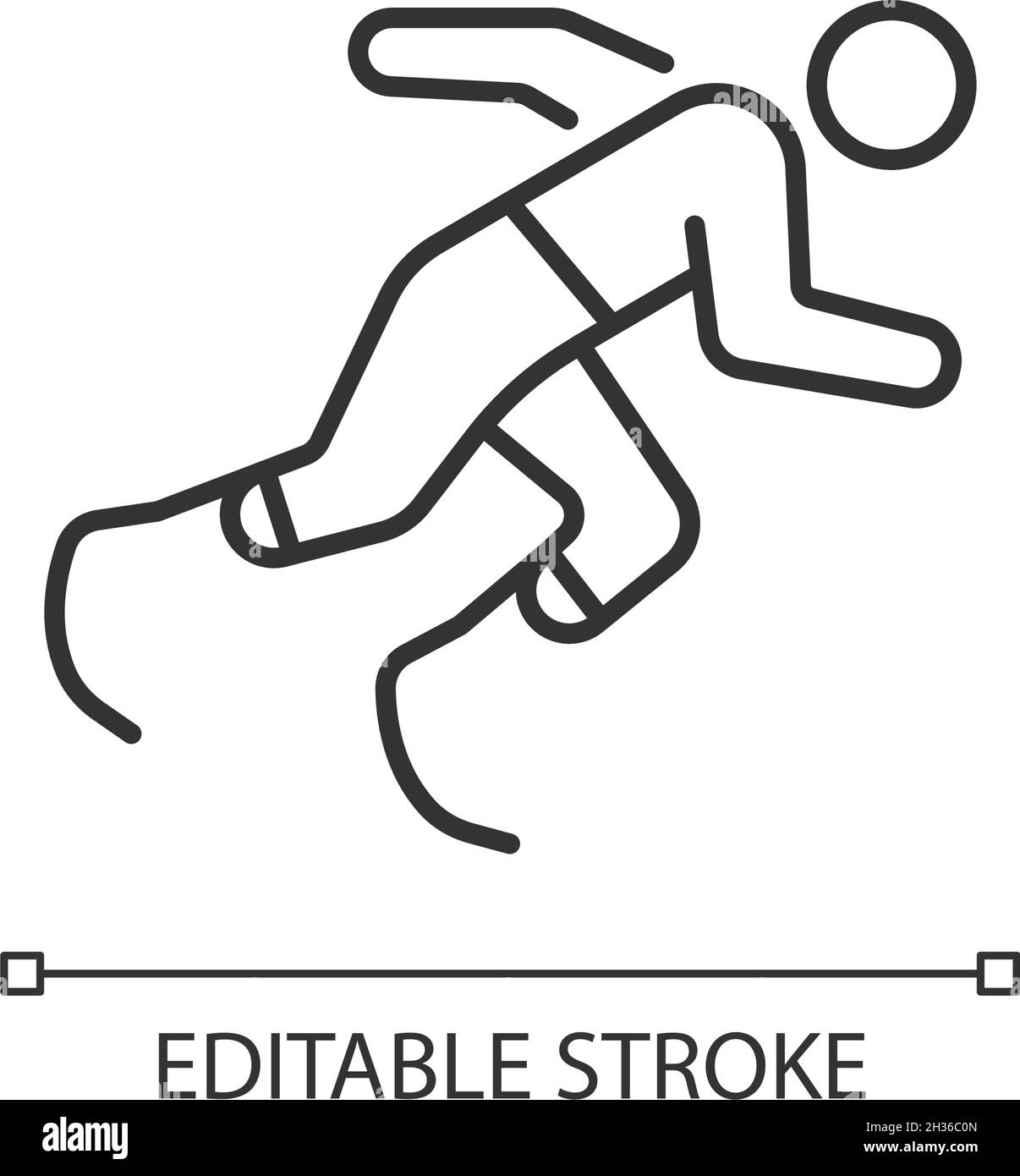 Icône linéaire athlétisme Illustration de Vecteur