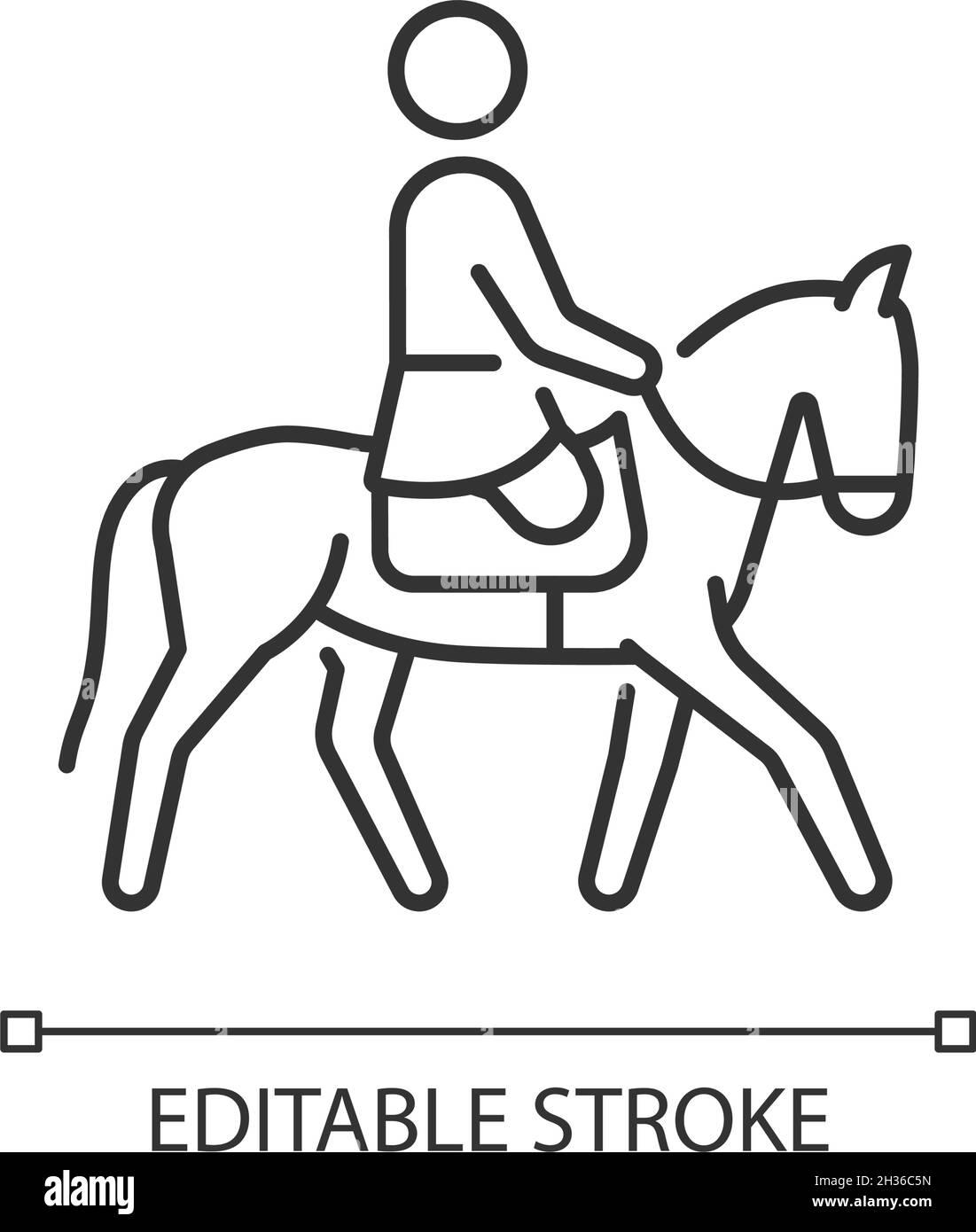 Icône linéaire équestre Illustration de Vecteur