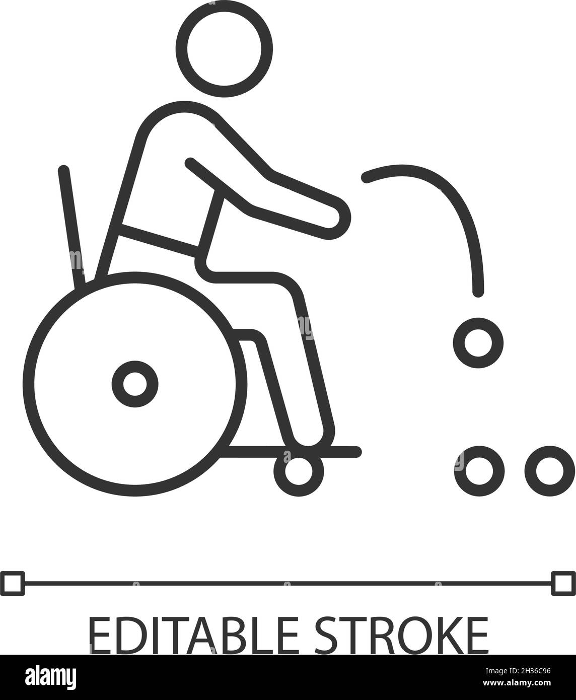 Icône linéaire boccia Illustration de Vecteur