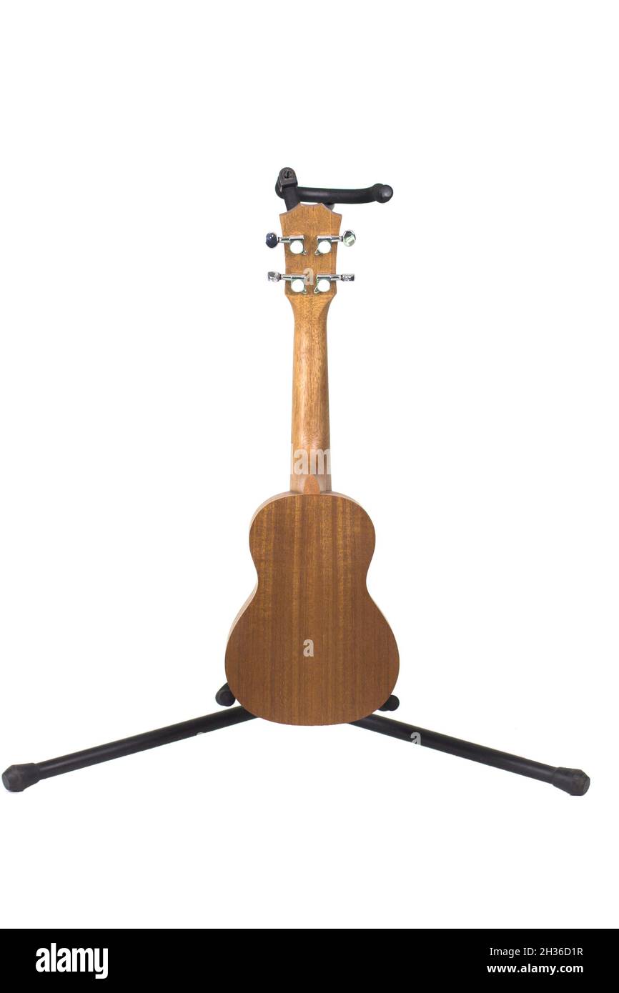 nouvelles guitares ukulele sur fond blanc Banque D'Images