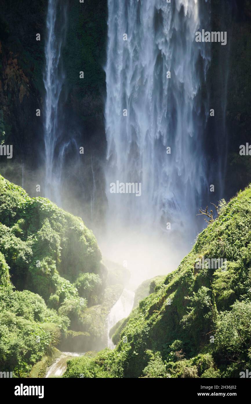 Cascate delle Marmore cascades, Marmore, Nera River, Terni, Ombrie,Italie, Europe Banque D'Images