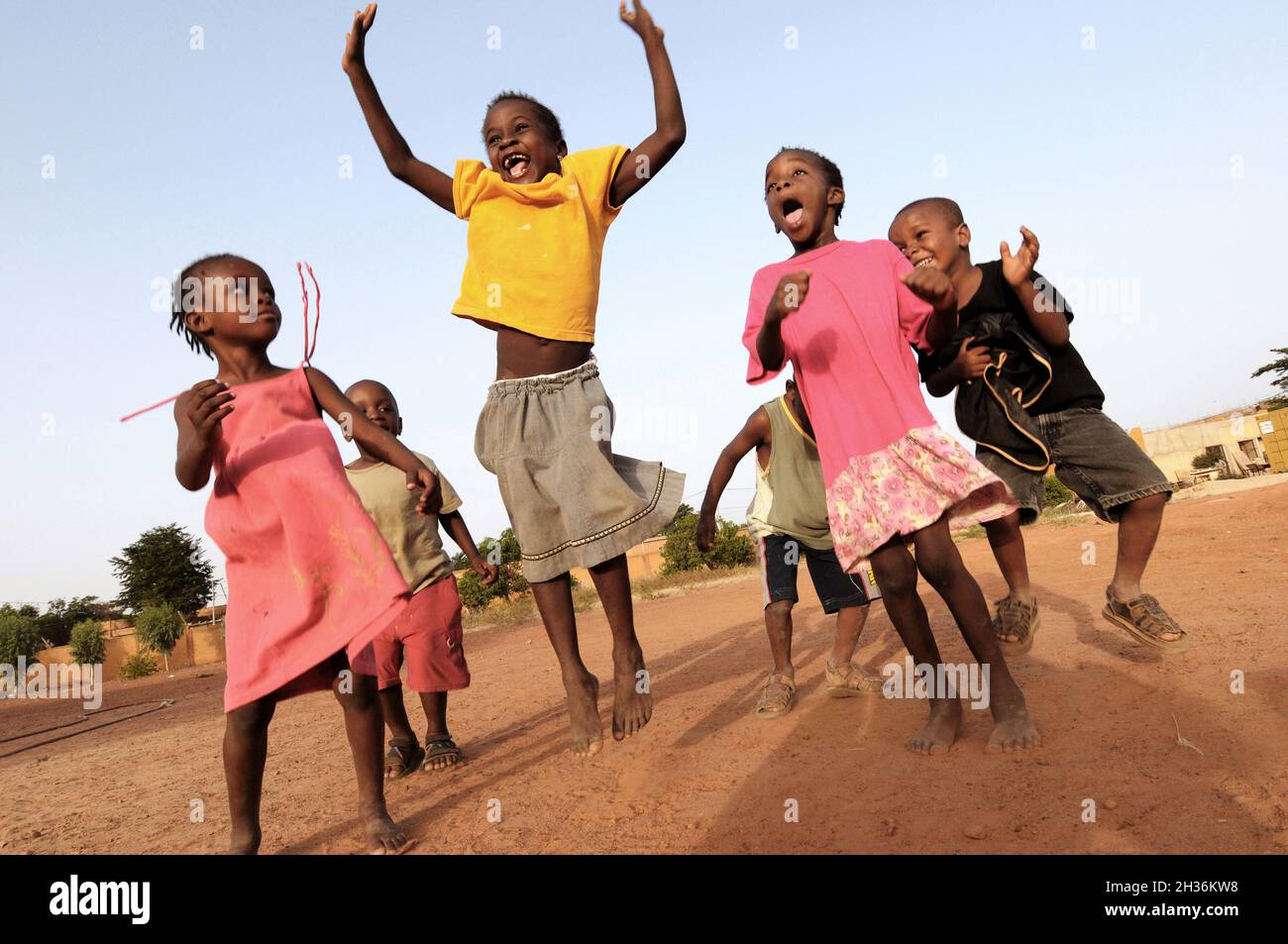 NIGER.NIAMEY.CHILDRAN D'UN ORPHELINAT Banque D'Images