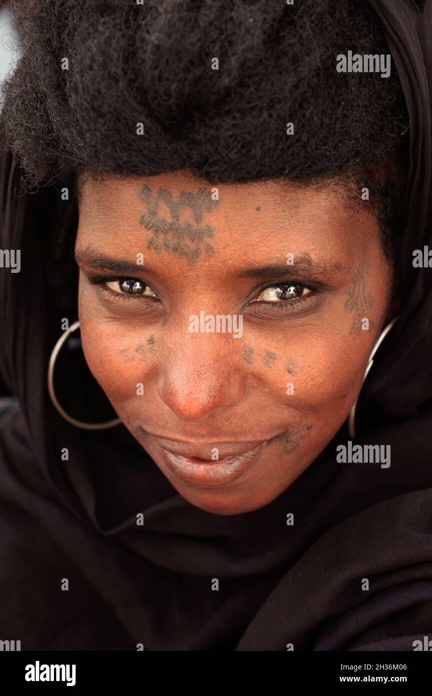 NIGER.TAGAYET.LE WODAABE OU BORORO SONT UN PETIT SOUS-GROUPE DU GROUPE ETHNIQUE FULANI Banque D'Images