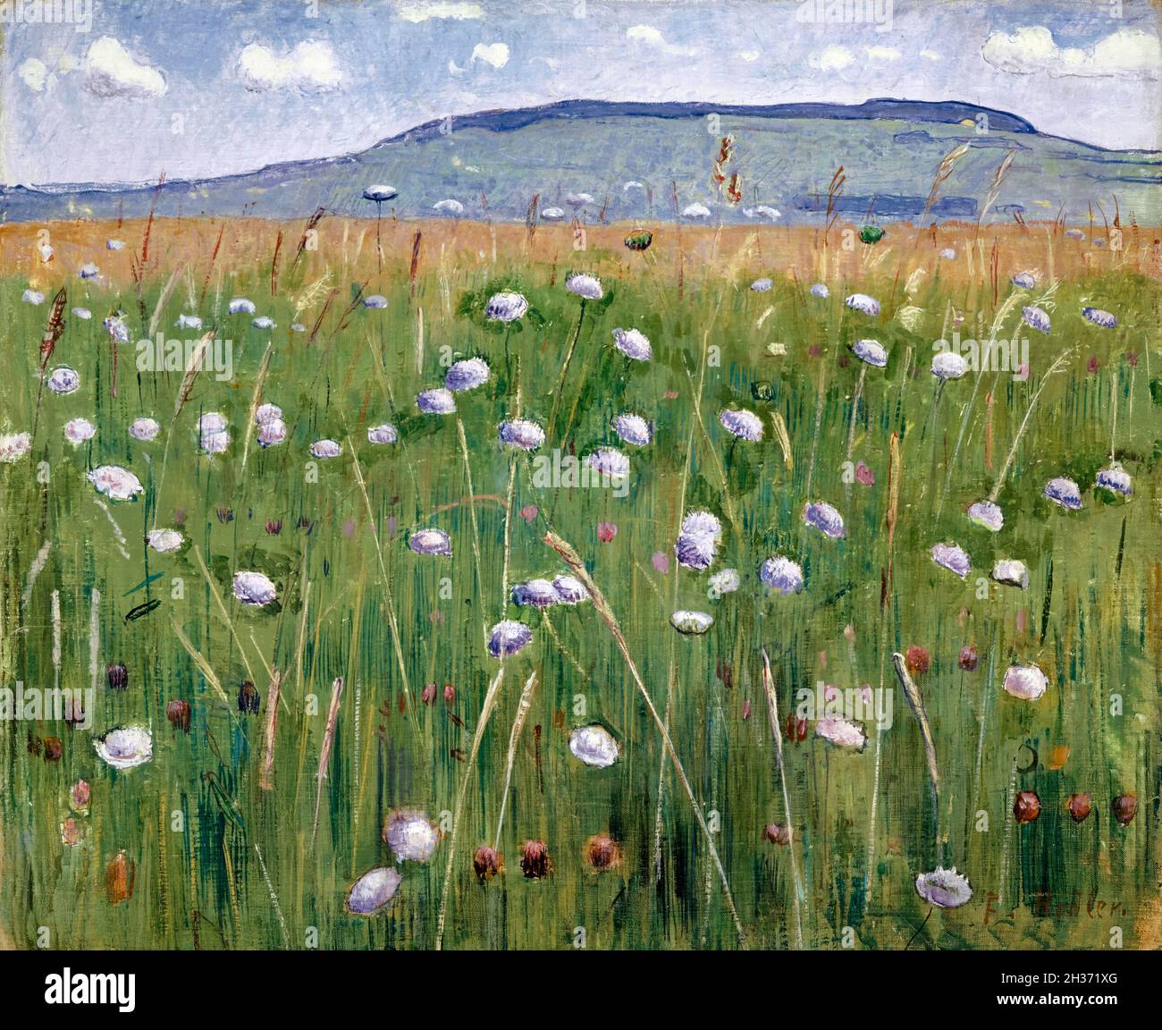 Ferdinand Hodler, Meadow piece, peinture de paysage, vers 1901 Banque D'Images