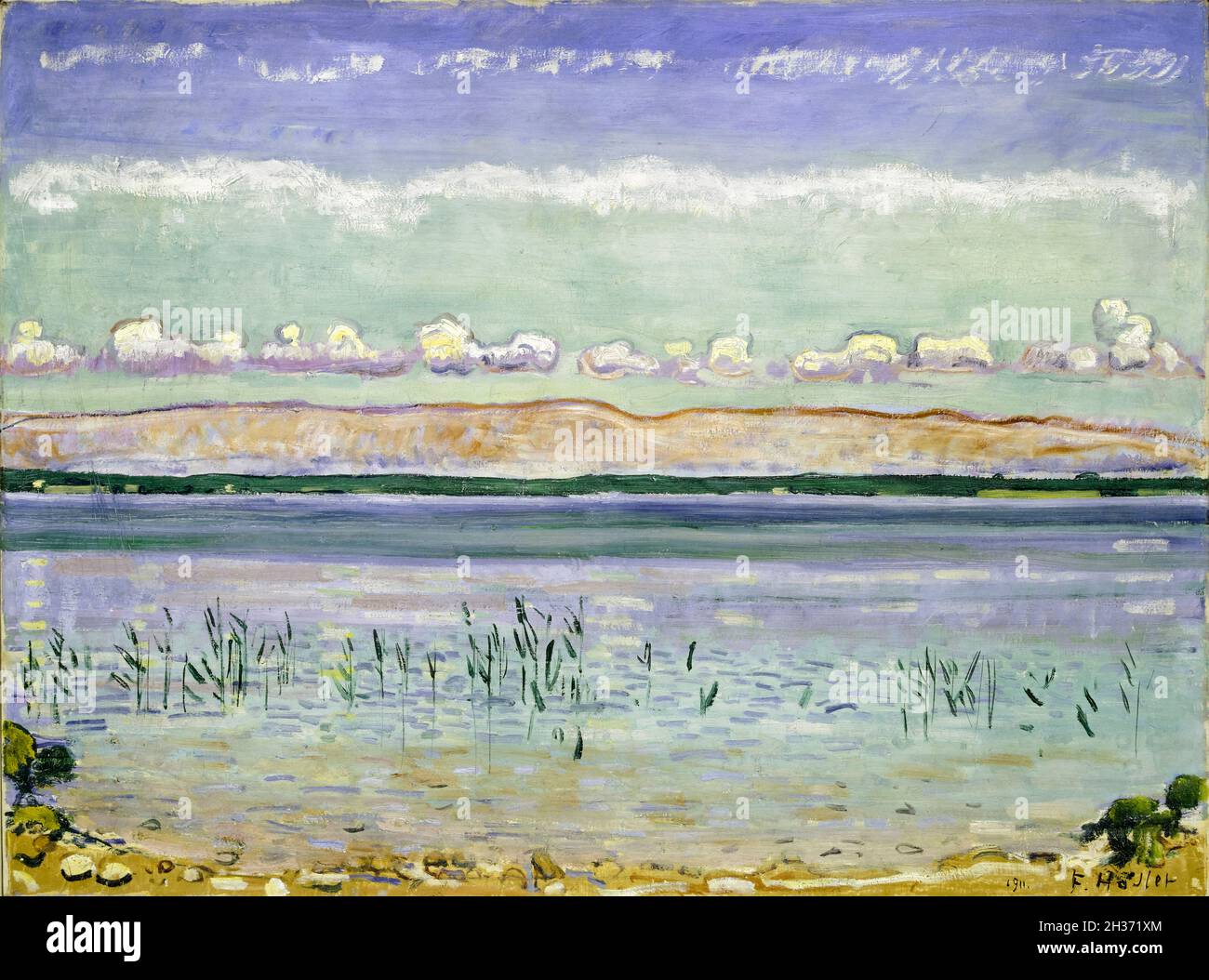 Ferdinand Hodler, Lac Léman, avec les collines du Jura, peinture de paysage, 1911 Banque D'Images