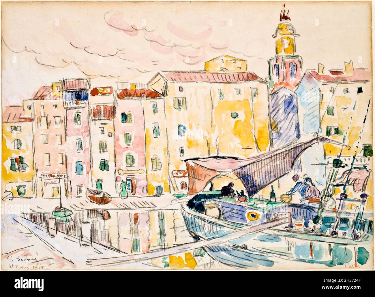 Poster Lithographique SIGNAC - La Baie De St Tropez - 60x70 Cm - PostersAndCo
