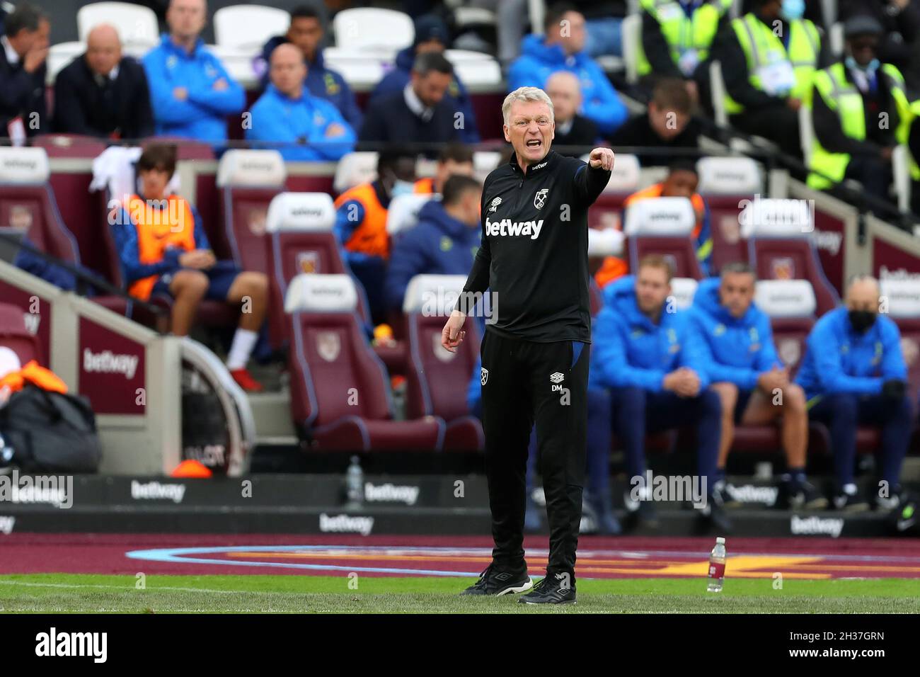 Directeur de West Ham United, David Moyes - West Ham United v Tottenham Hotspur, Premier League, London Stadium, Londres, Royaume-Uni - 24 octobre 2021 usage éditorial exclusif - restrictions DataCo applicables Banque D'Images