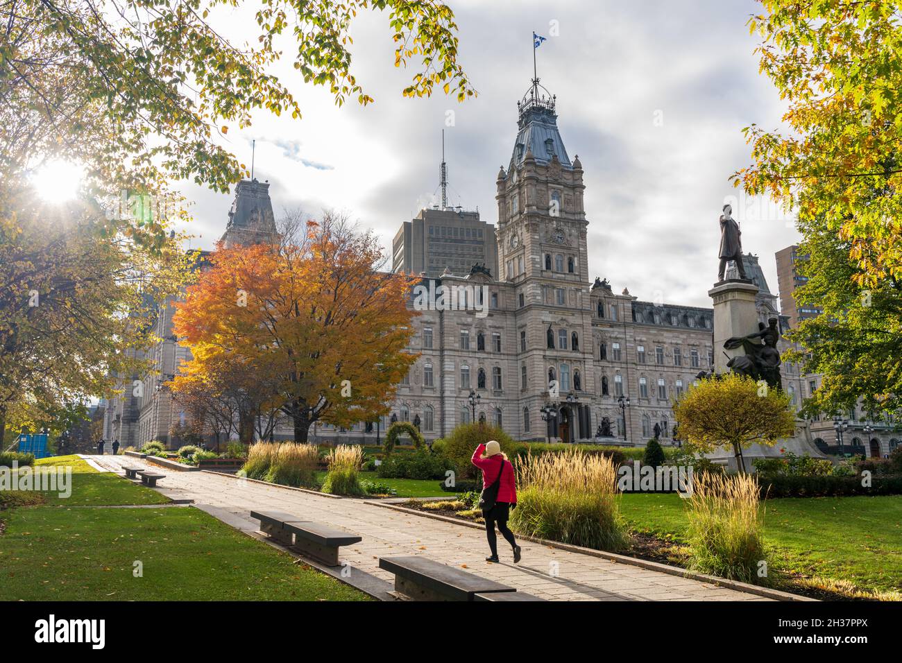 Québec, Canada - octobre 20 2021 : l'édifice du Parlement du Québec à l'automne. Banque D'Images