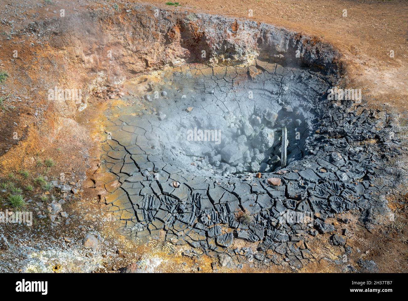 Pot de boue géothermique près de Hveragerdi, Islande Banque D'Images