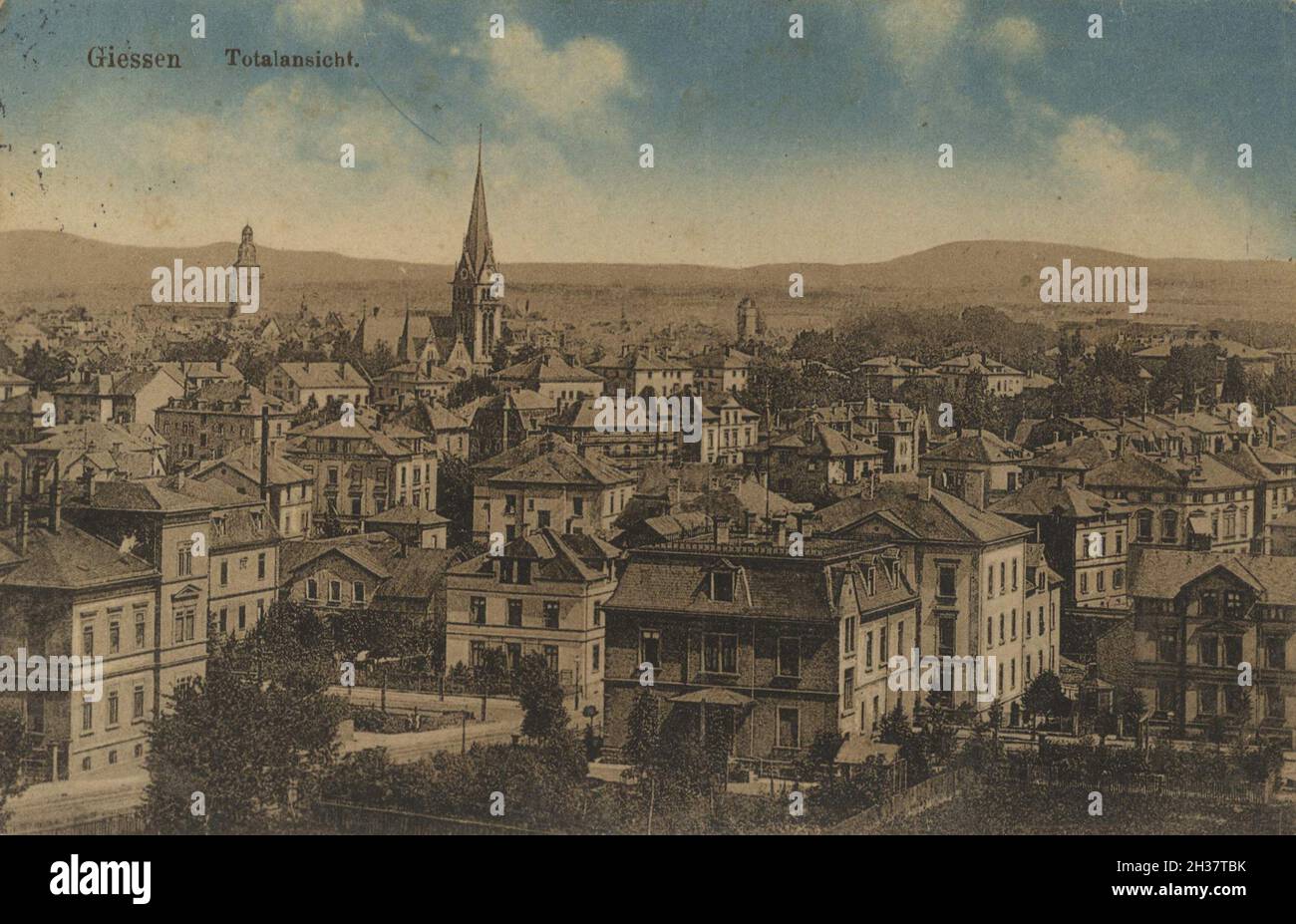 Gießen, Hessen, Deutschland, Ansicht von ca 1910, digitale Reproduktion einer gemeinfreien Postkarte Banque D'Images