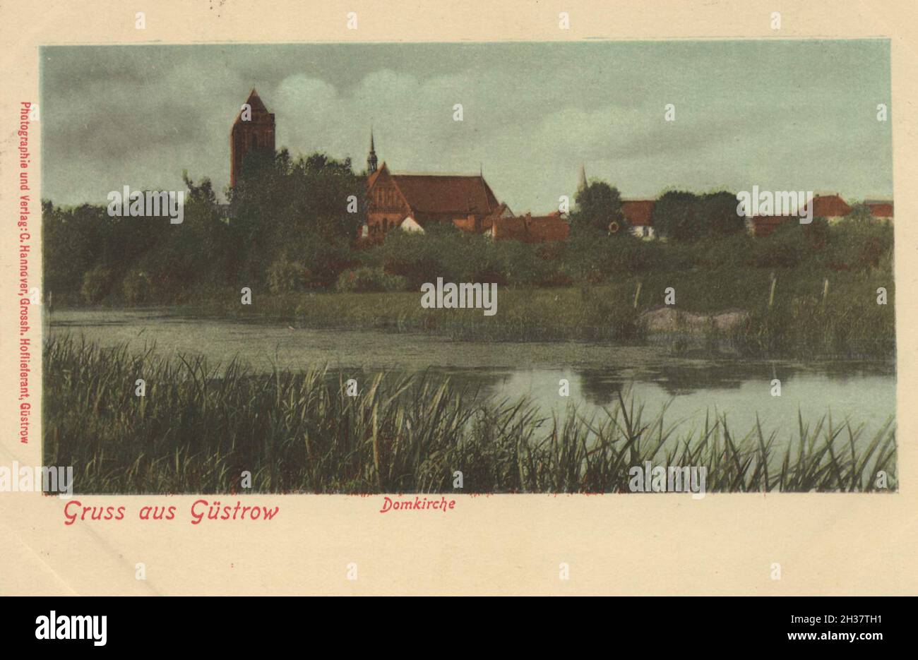 Domkirche, Güstrow, Landkreis Rostock, Mecklenburg-Vorpommern, Deutschland,Ansicht von CA 1910, digital Reproduktion einer gemeinfreien Postkarte Banque D'Images