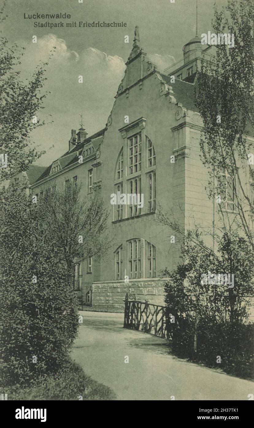 Luckenwalde, Kreisstadt des Landkreises Teltow-Fläming in Brandenburg, Ansicht von ca 1910, digitale Reproduktion einer gemeinfreien Postkarte Banque D'Images