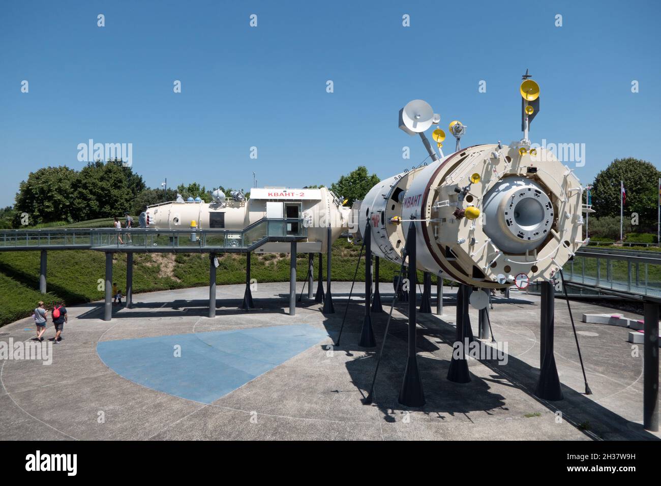 STATION SPATIALE MIR à la Cité de l'espace, ou Cité de l'espace, à Toulouse, France.Exposition française pour les familles et les enfants.Destination touristique Banque D'Images