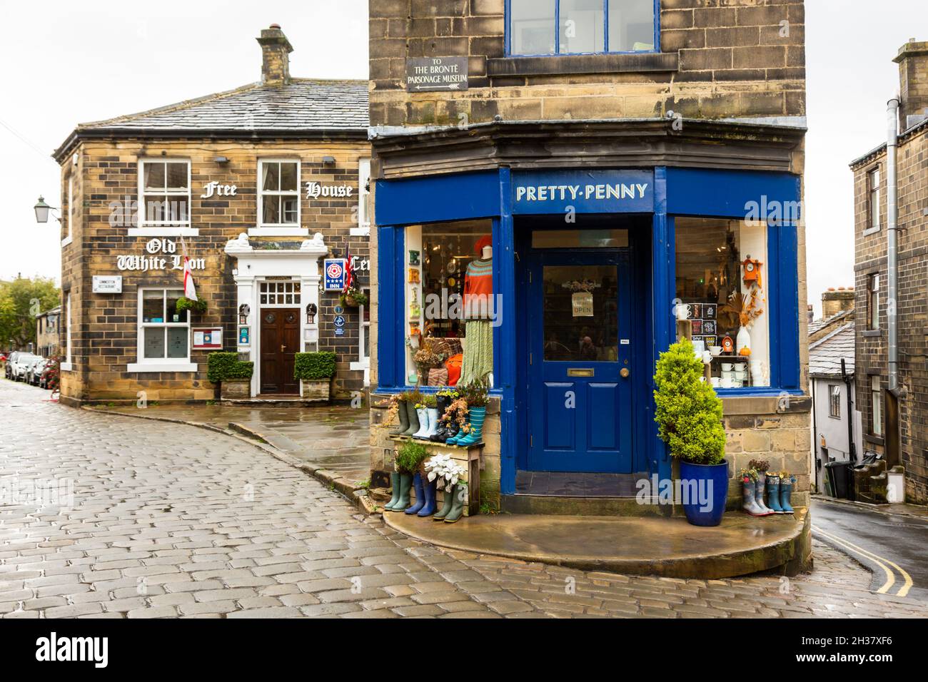 Boutique à Haworth, Yorkshire, Royaume-Uni 2021 Banque D'Images