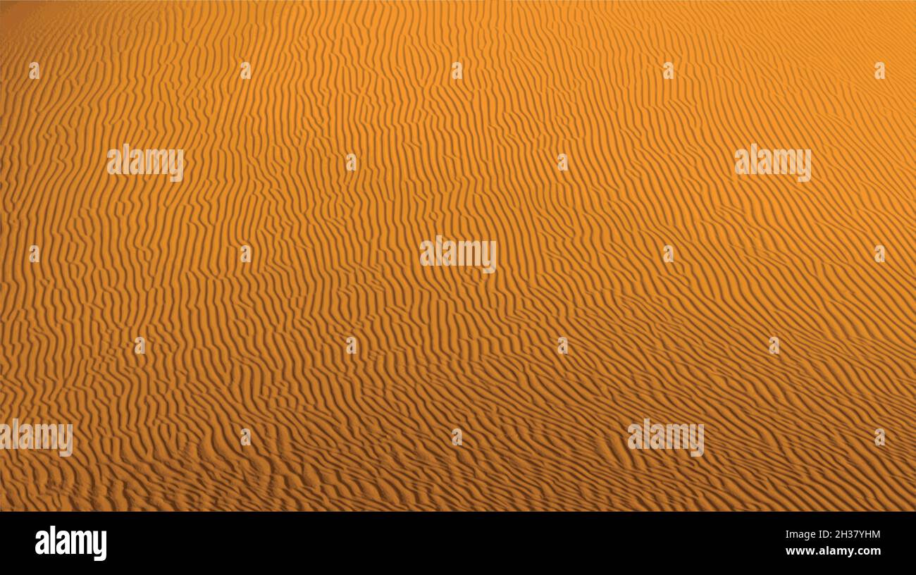 Texture ondulante de sable orange, désert du sahara Illustration de Vecteur