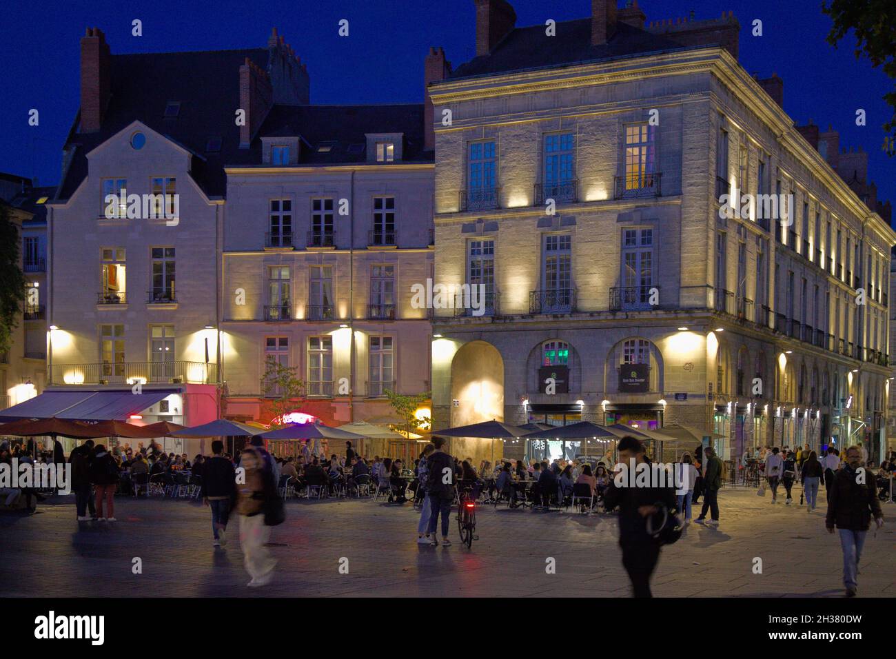 France, Bretagne, Nantes, place du Bouffay, vie nocturne,personnes, Banque D'Images