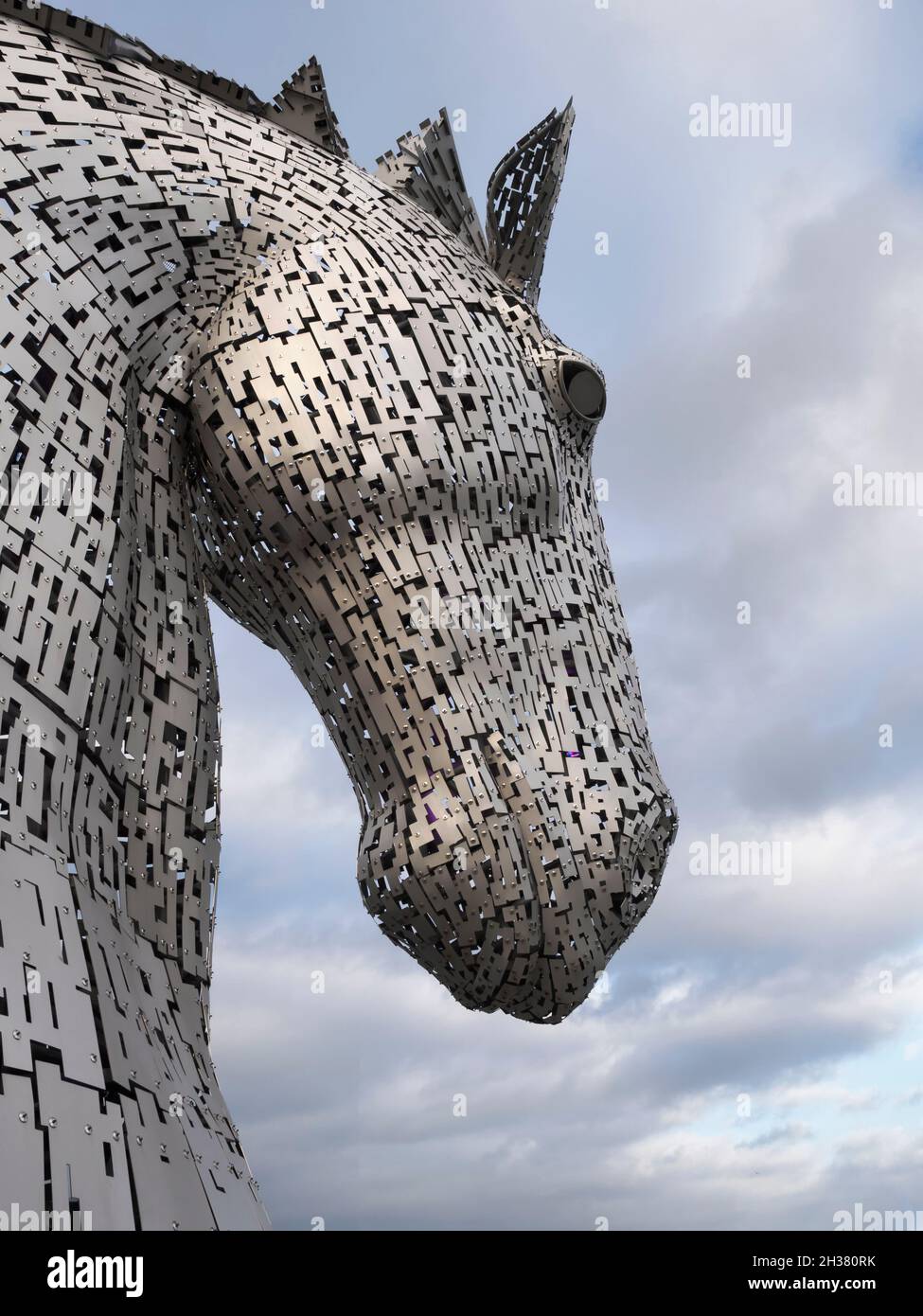 Les Kelpies dans le Helix Park, Falkirk Banque D'Images