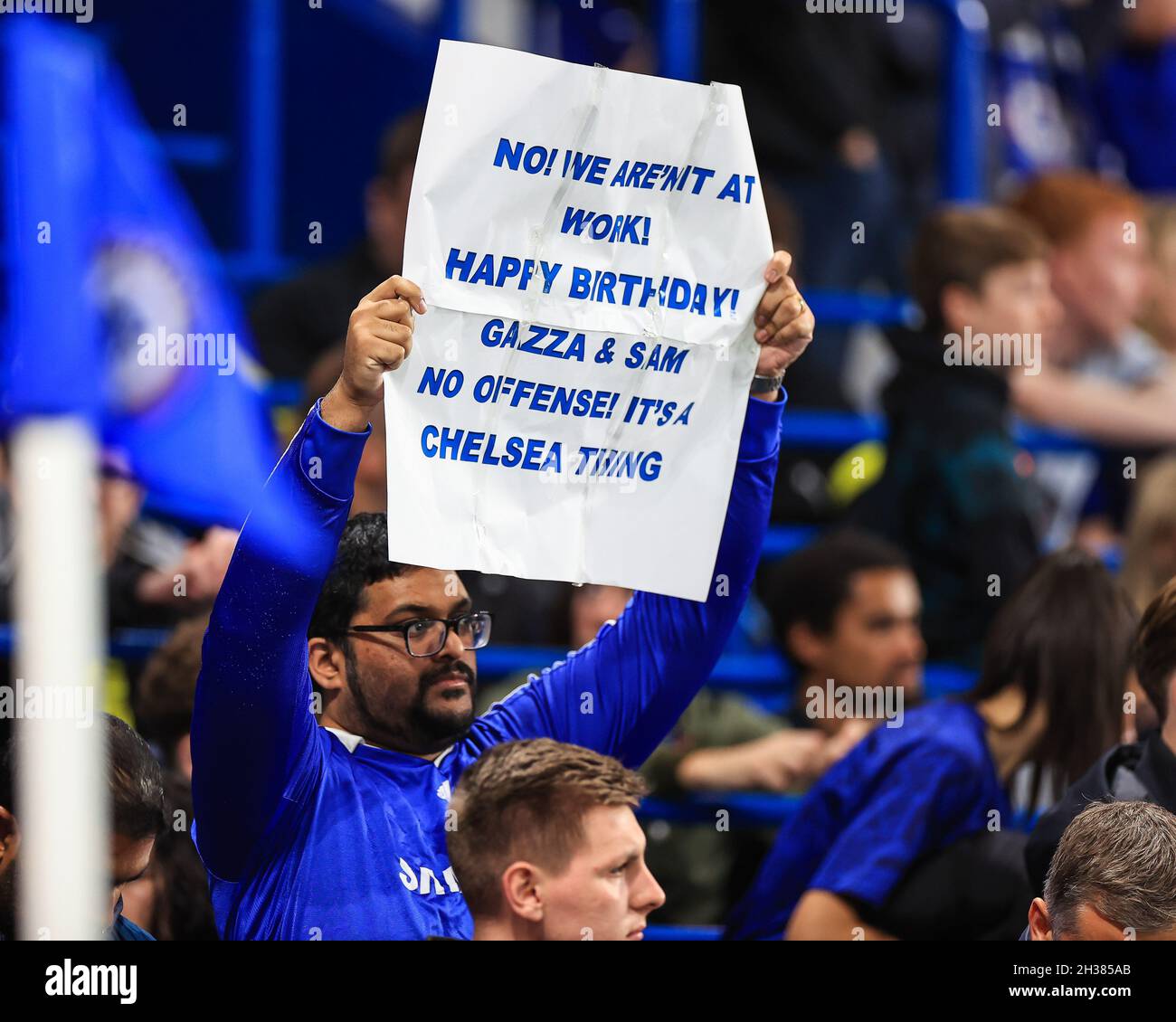 Les fans de Chelsea avant le match de ce soir de la Carabao Cup contre Southampton Banque D'Images