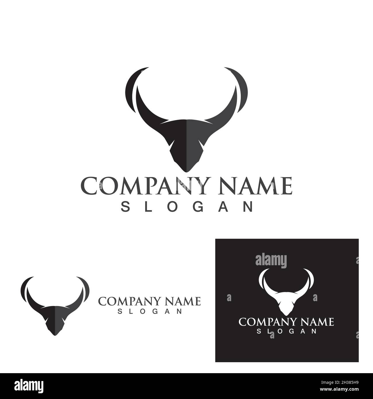 Logo vache icône vecteur modèle illustration design Illustration de Vecteur