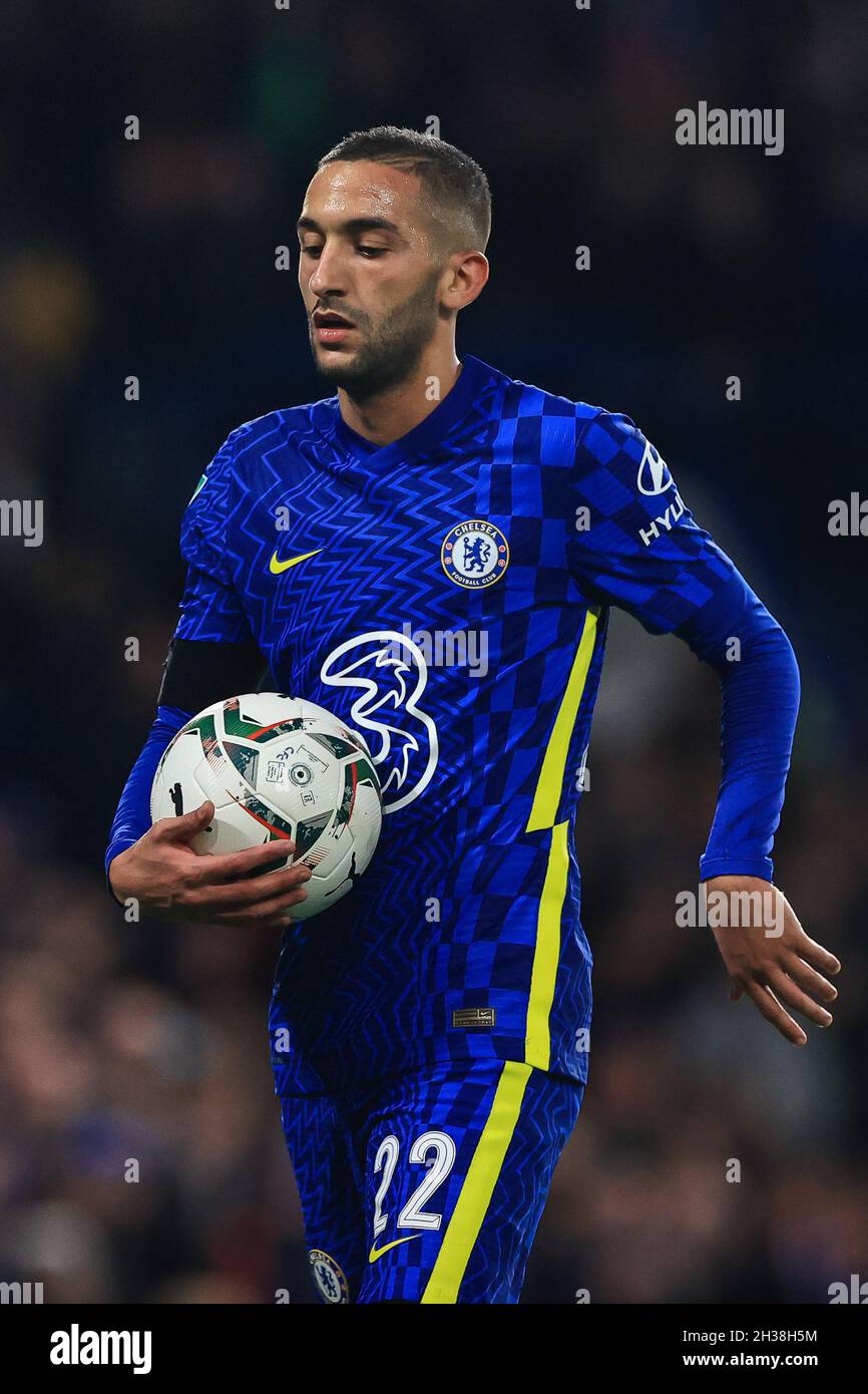 Hakim Ziyech #22 de Chelsea pendant le match à, le 10/26/2021.(Photo de  Mark Cosgrove/News Images/Sipa USA) crédit: SIPA USA/Alay Live News Photo  Stock - Alamy
