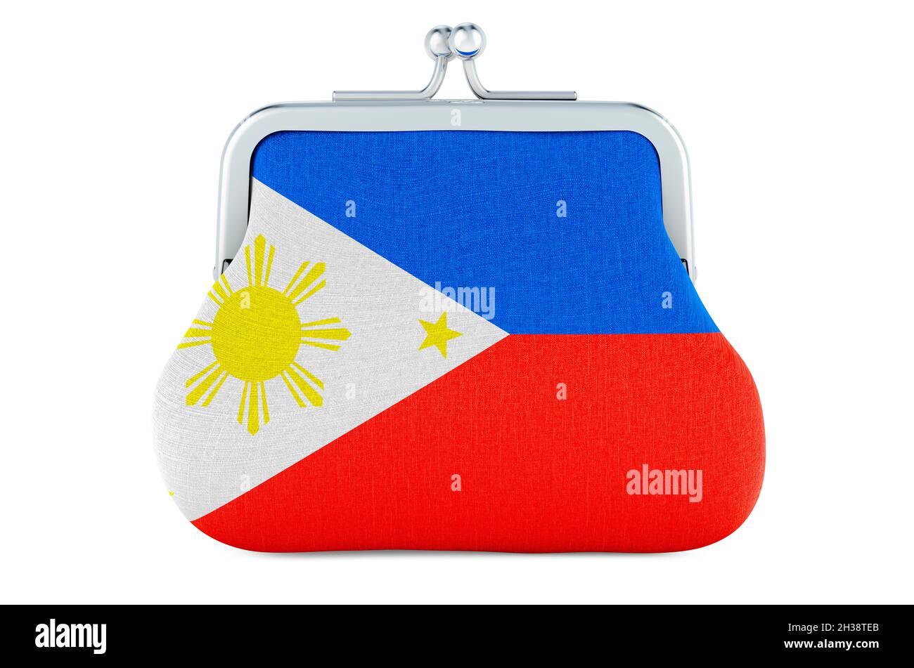 Porte-monnaie avec drapeau philippin.Budget, investissement ou