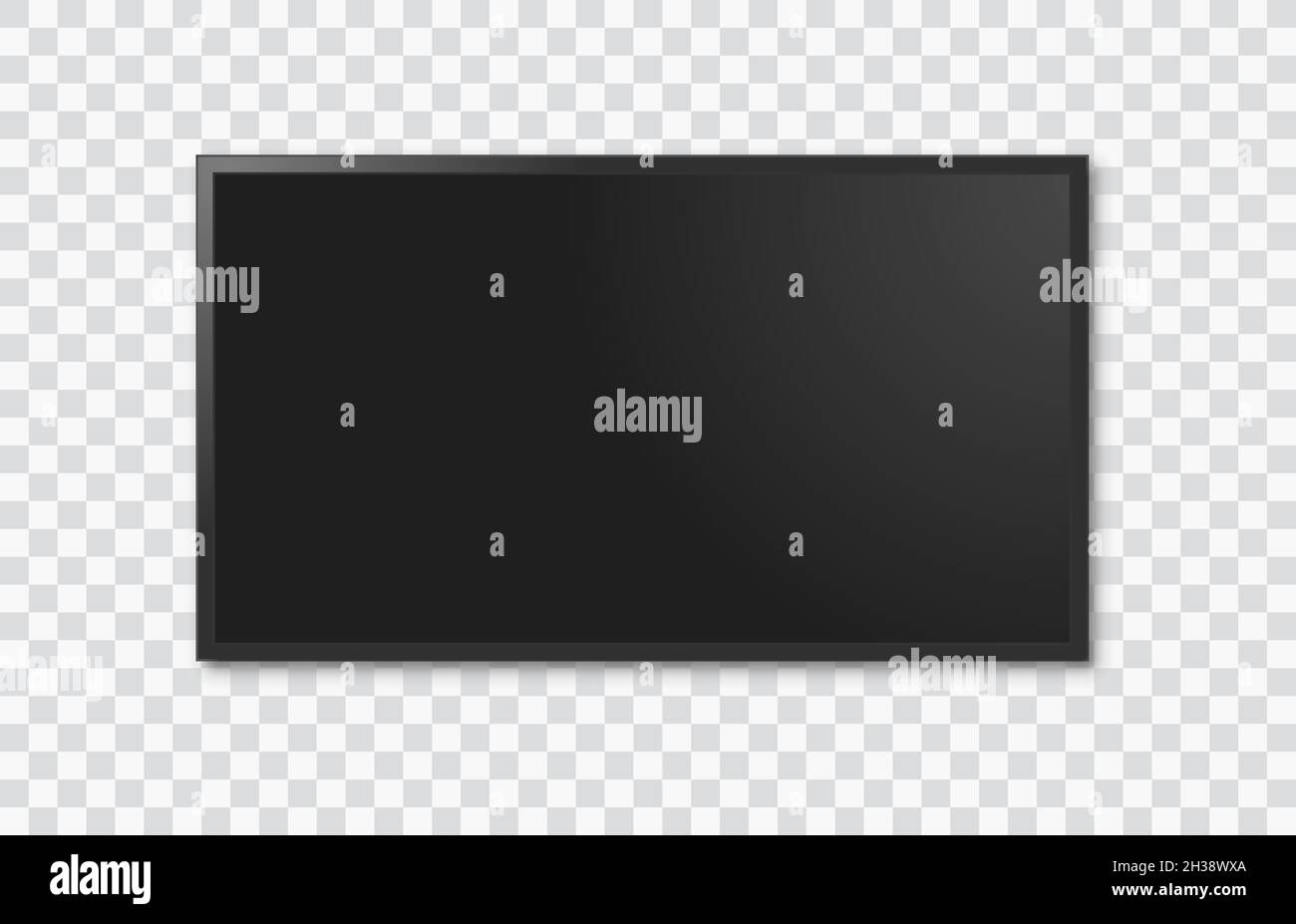 Un écran TV réaliste sur une base isolée.moniteur led 3d vierge - vecteur de stock.Illustration vectorielle Illustration de Vecteur