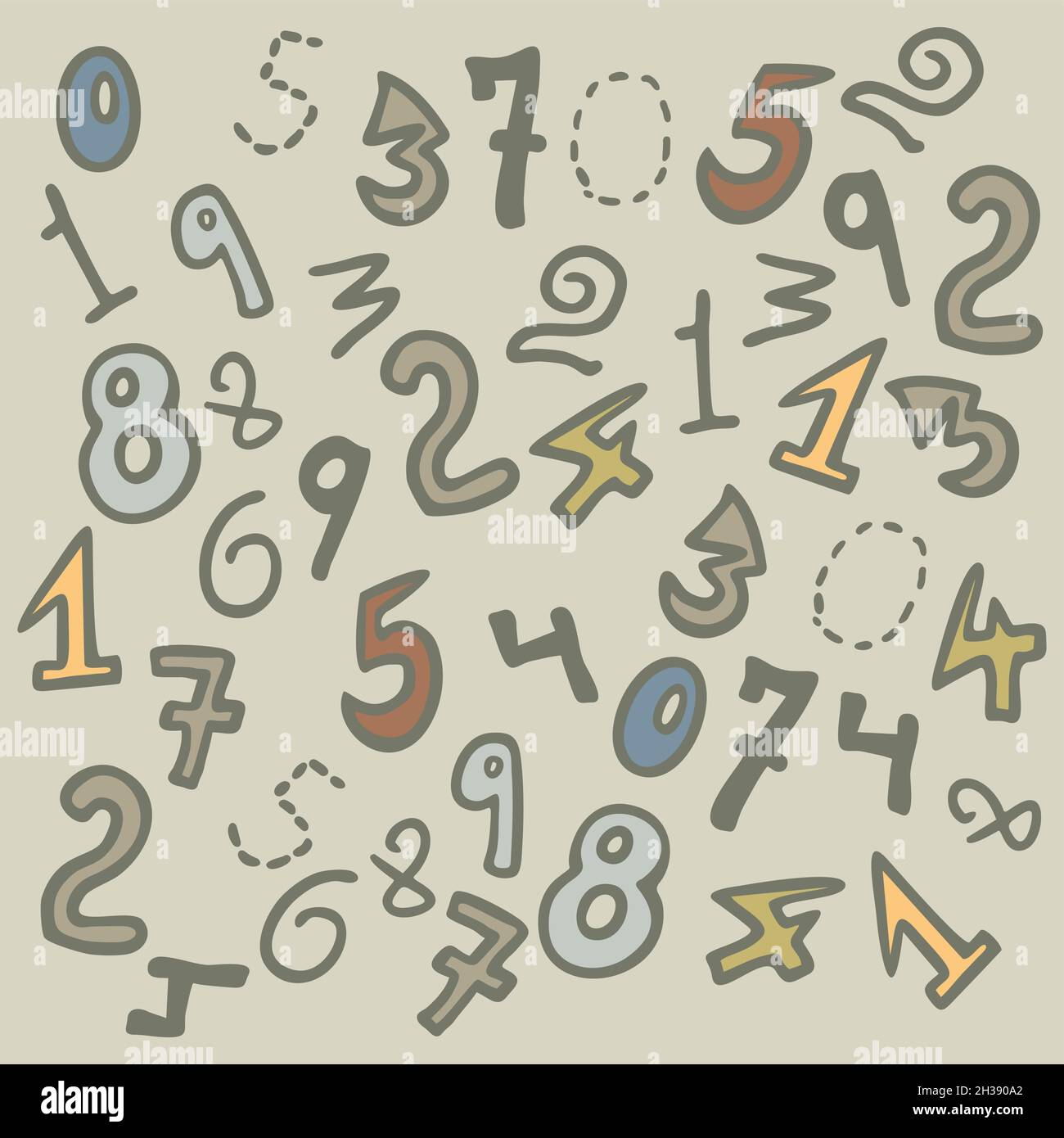 Numéros de Vintage Illustration de Vecteur