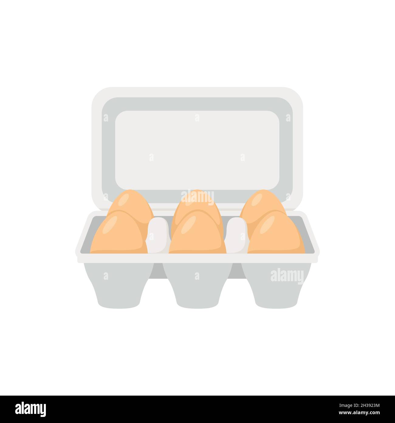 Boîte de carton d'œufs Vector. Boîte à œufs cuisson carton d'aliments Illustration de Vecteur