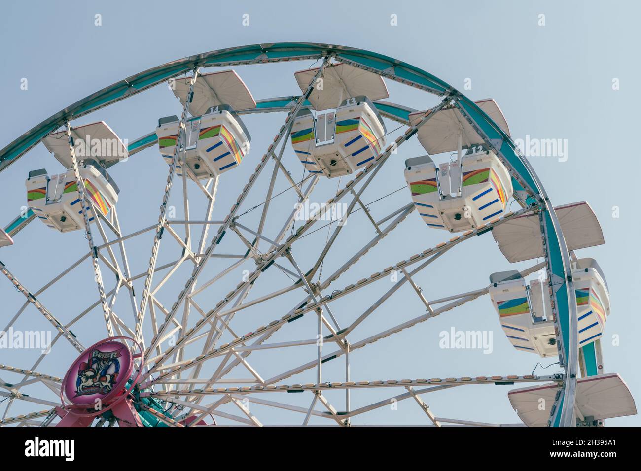 Boise, Idaho - 20 août 2021 : gros plan de la grande roue de l'ouest de l'Idaho State Fair Banque D'Images