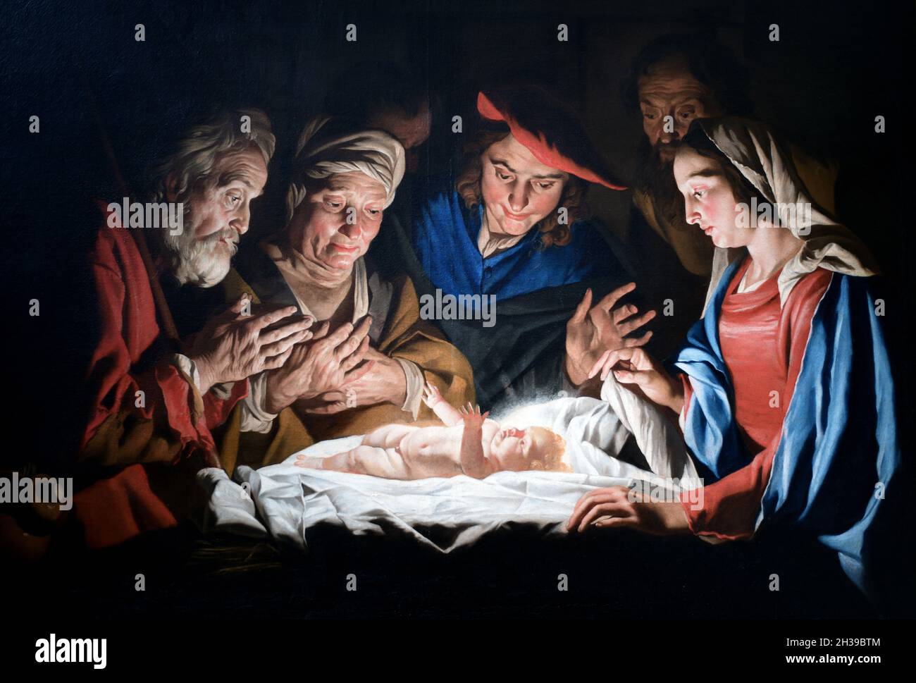 L adoration Des Bergers Un Tableau De Nativit De Mathias Stomer Photo 