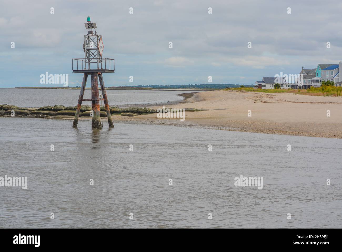 Bowers Beach, à l'embouchure de la rivière Murderkill, dans la baie du Delaware, à Bowers, comté de Kent, Delaware Banque D'Images