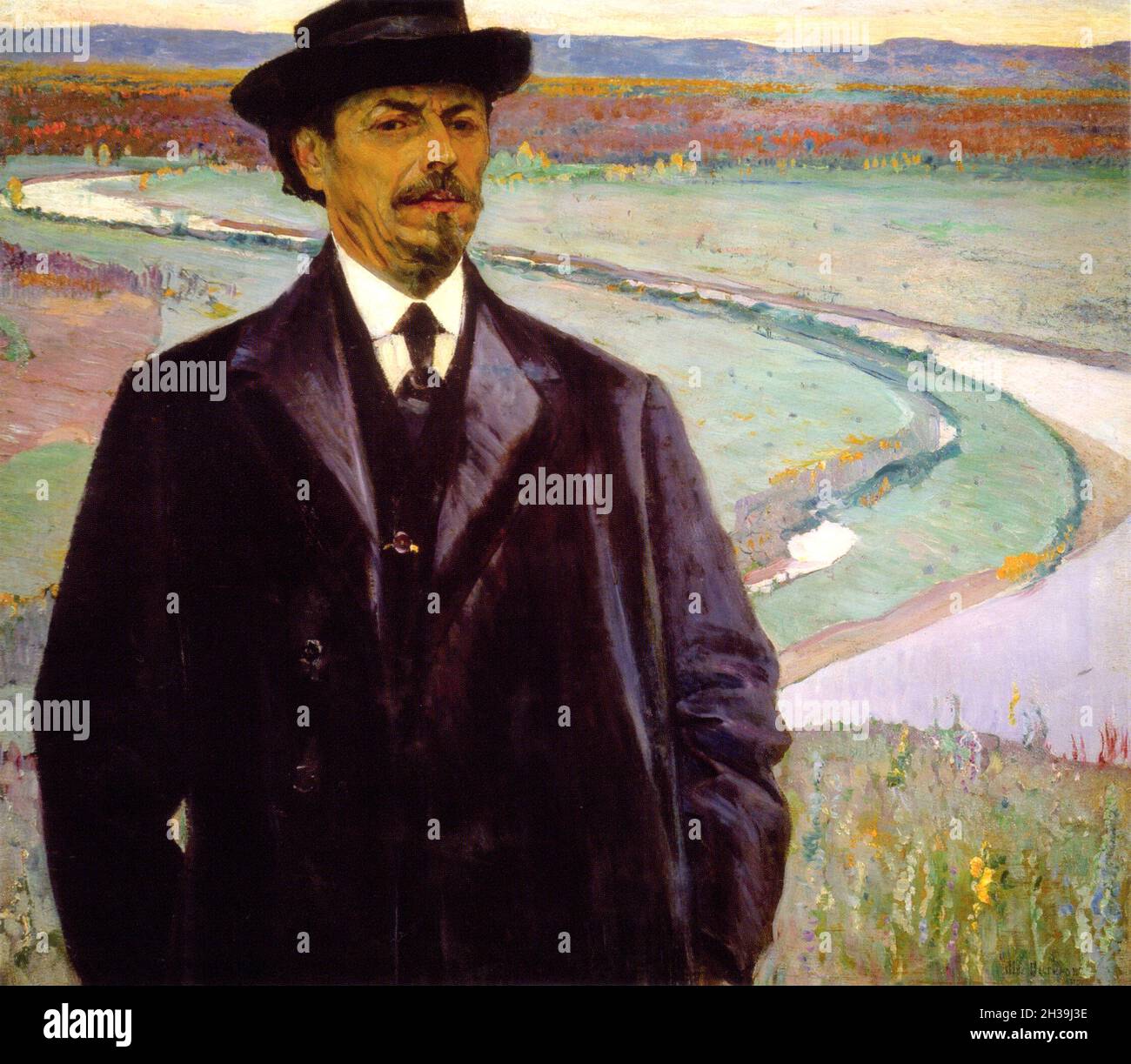 Autoportrait - Mikhail Nesterov Banque D'Images