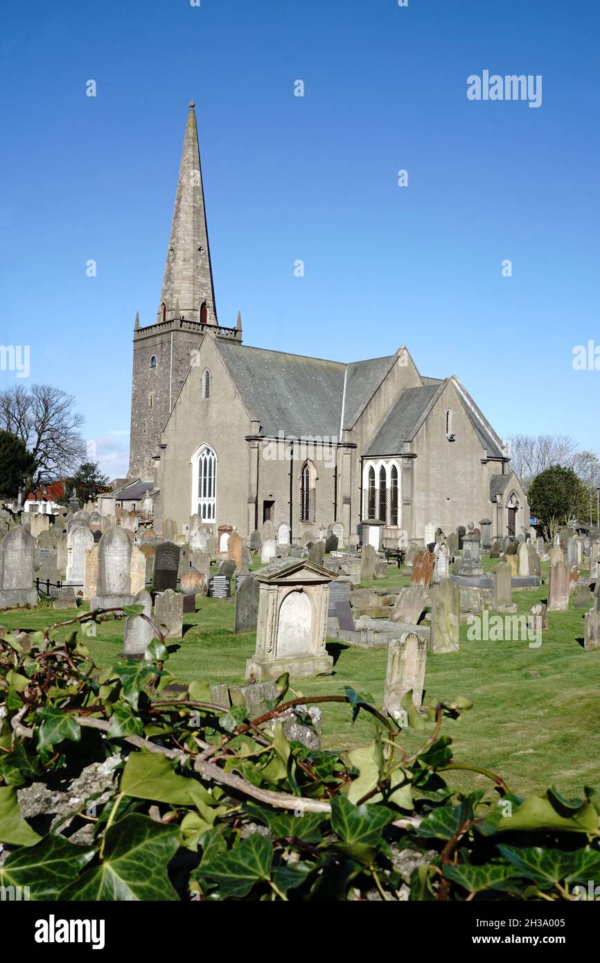 Abbaye de Bangor et cimetière, County Down, Irlande du Nord Banque D'Images