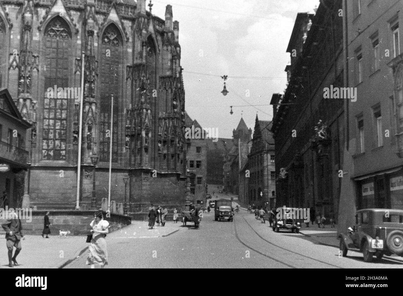 Unterwegs in der Stadt Nürnberg, Allemagne Allemagne Années 1930 er Jahre. La ville de Nuremberg, Allemagne 1930. Banque D'Images