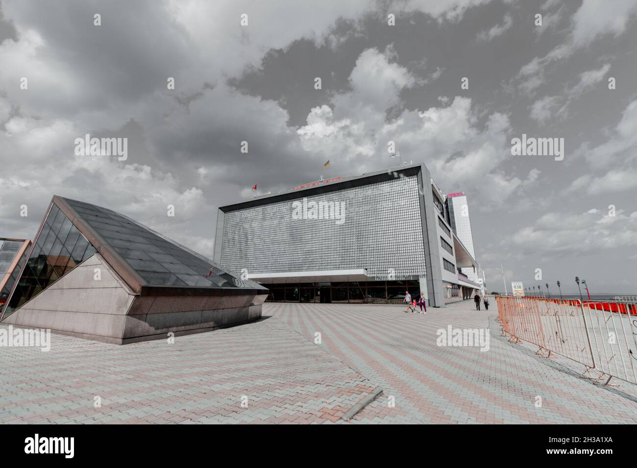 Odessa, Ukraine.18 septembre 2021 - la construction de la station maritime à Odessa. Banque D'Images