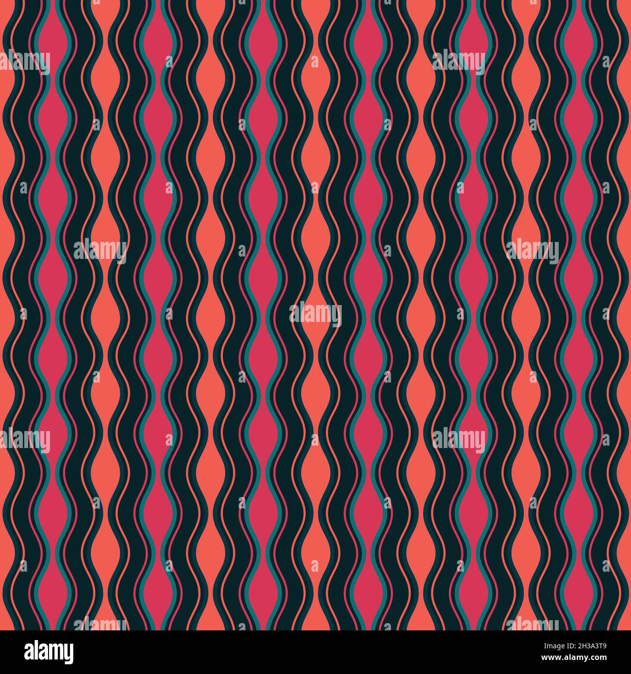 Répétition uniforme.des couleurs inspirées par les 70 Illustration de Vecteur
