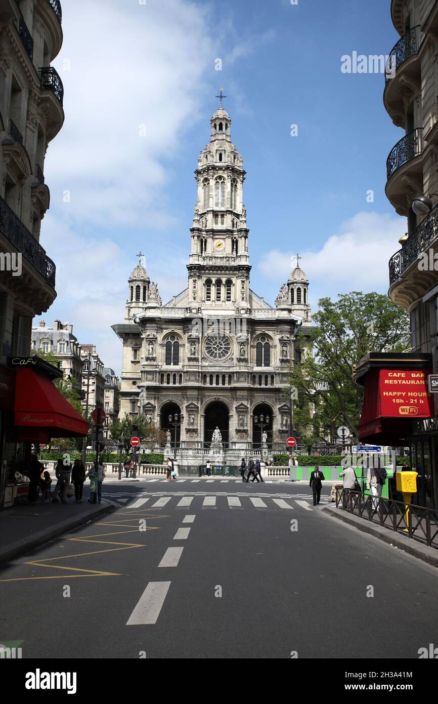 France, Paris, Église de la Sainte Trinité Banque D'Images