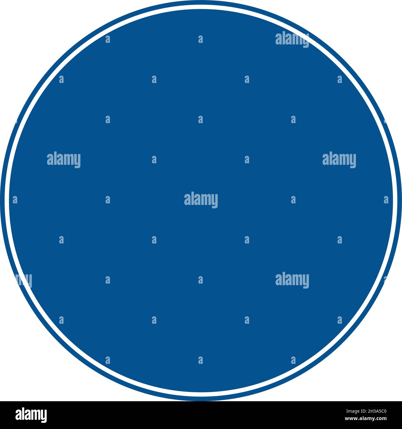 Panneau de signalisation de cercle bleu Banque d