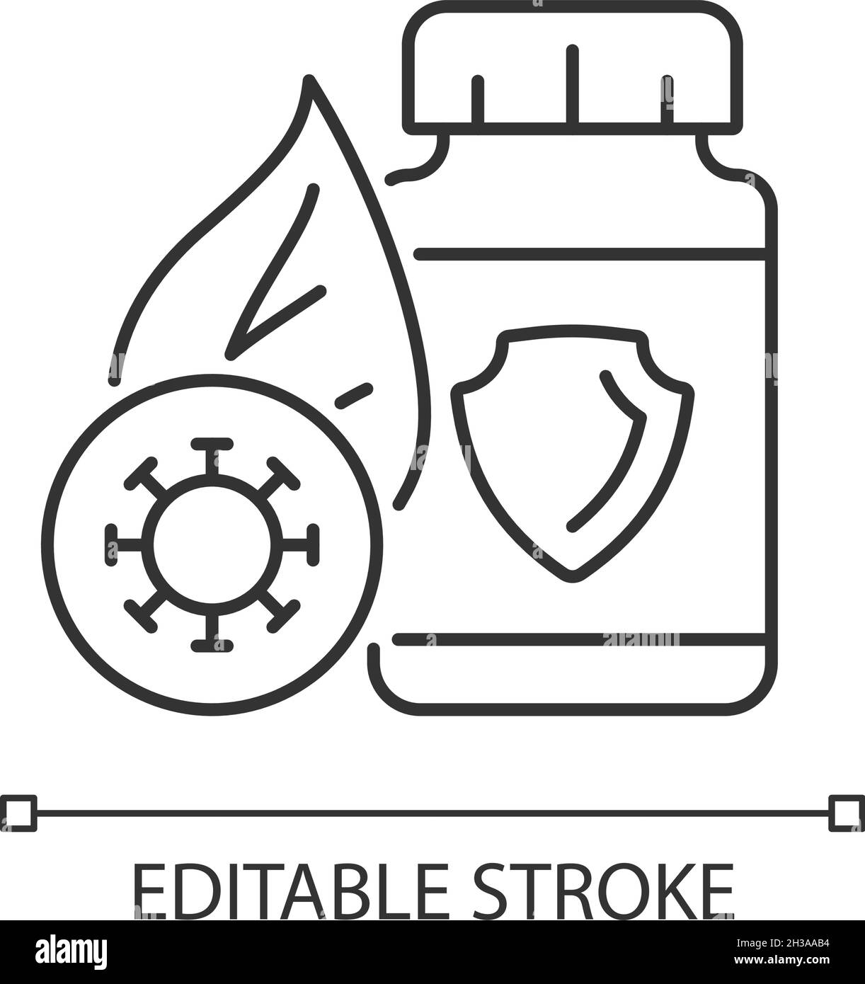 Antioxydants suppléments linéaire icône Illustration de Vecteur