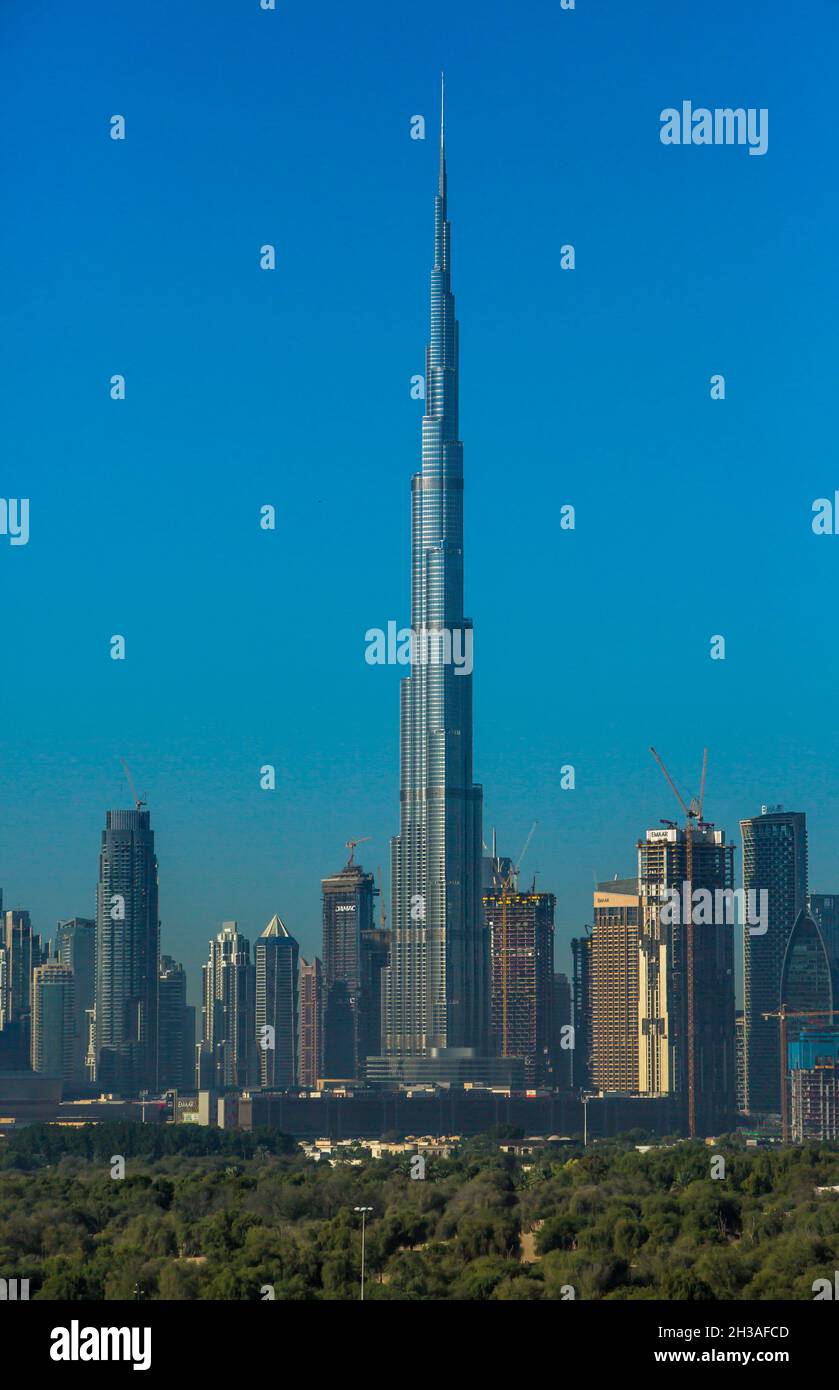 ÉMIRATS ARABES UNIS.DUBAÏ.LE "BURJ KHALIFA" A OUVERT LE 4/01/10 EN L'HONNEUR DE L'EMIR D'ABOU DABI, LE CHEIKH KHALIFA BEN ZAYED AL NAHYANE, PRESIDEN Banque D'Images
