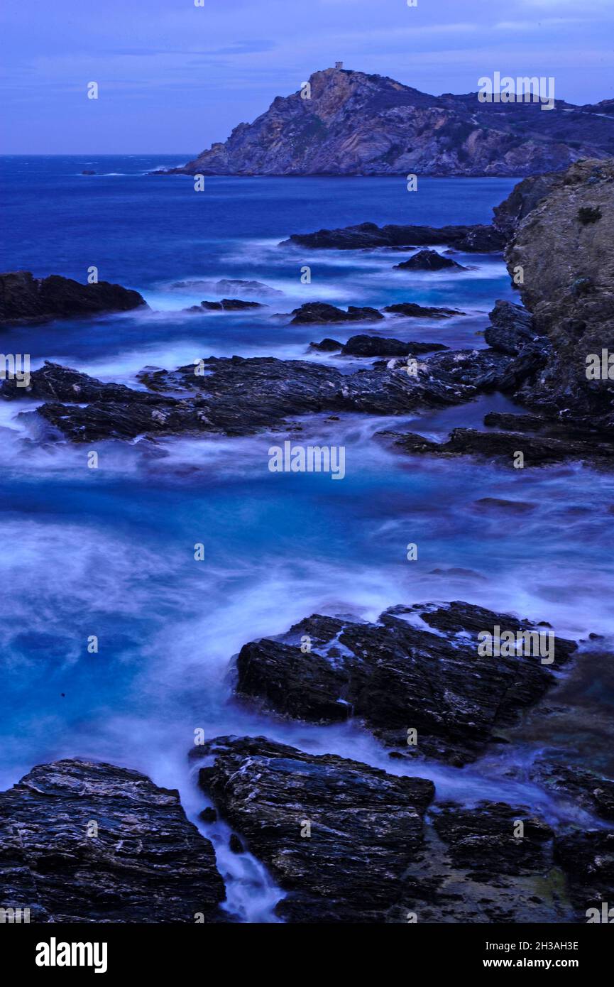 FRANCE.VAR (83) L'ÎLE D'EMBIEZ DEPUIS L'ÎLE GRAND GAOU Banque D'Images