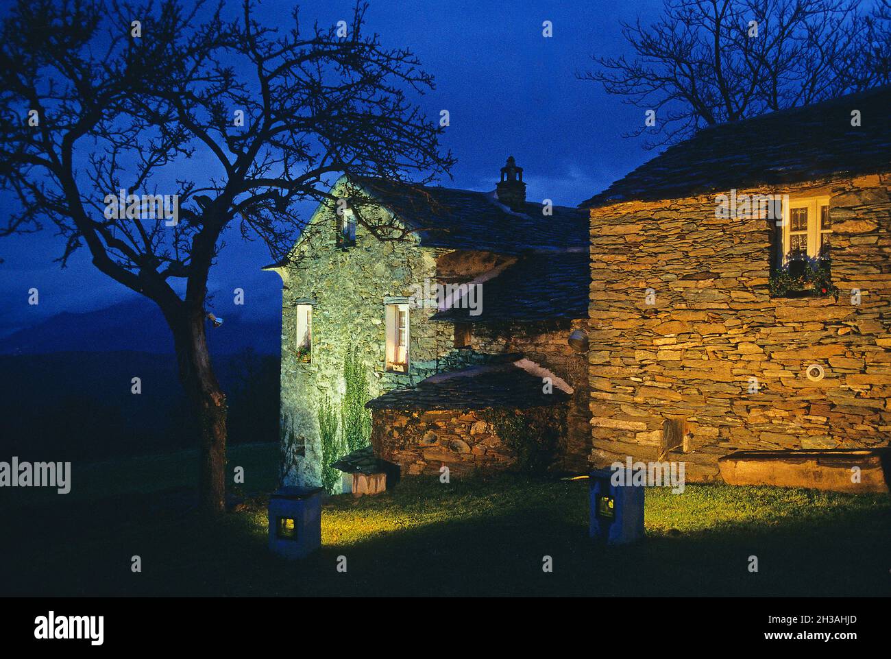 FRANCE.CORSE DU NORD (2B) VILLAGE DE MURATO.AUBERGE DE FERME Banque D'Images