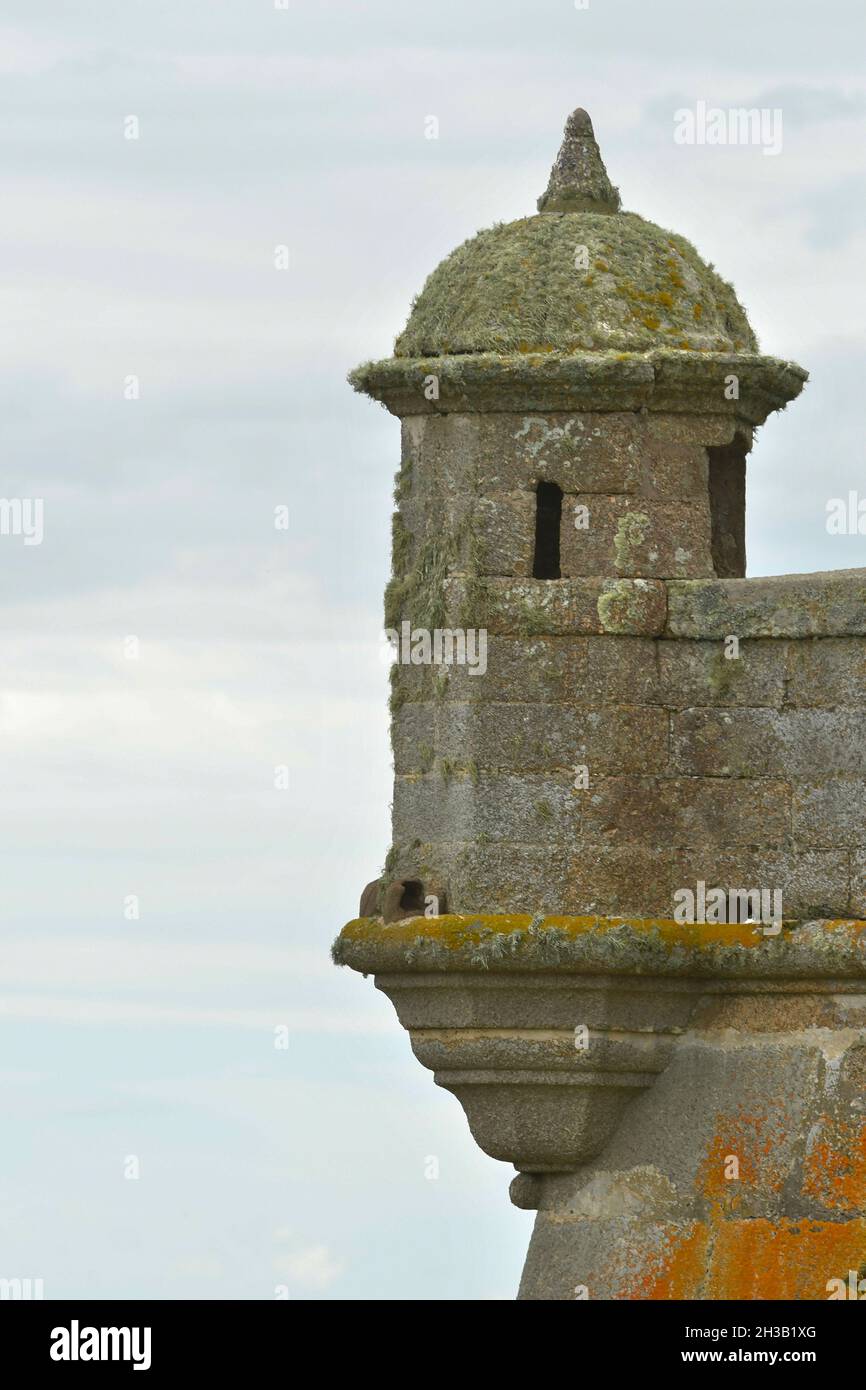 Coffret ou tour de guet du fort San Miguel en Uruguay. Banque D'Images