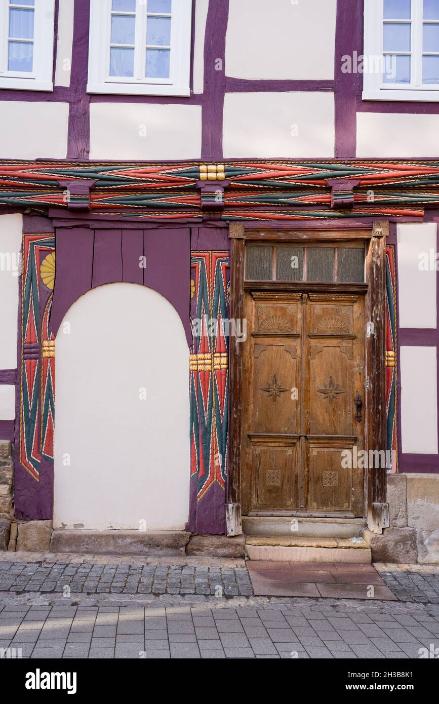 Ancienne maison, Hannoversch Münden, Basse-Saxe, Allemagne, Europe Banque D'Images