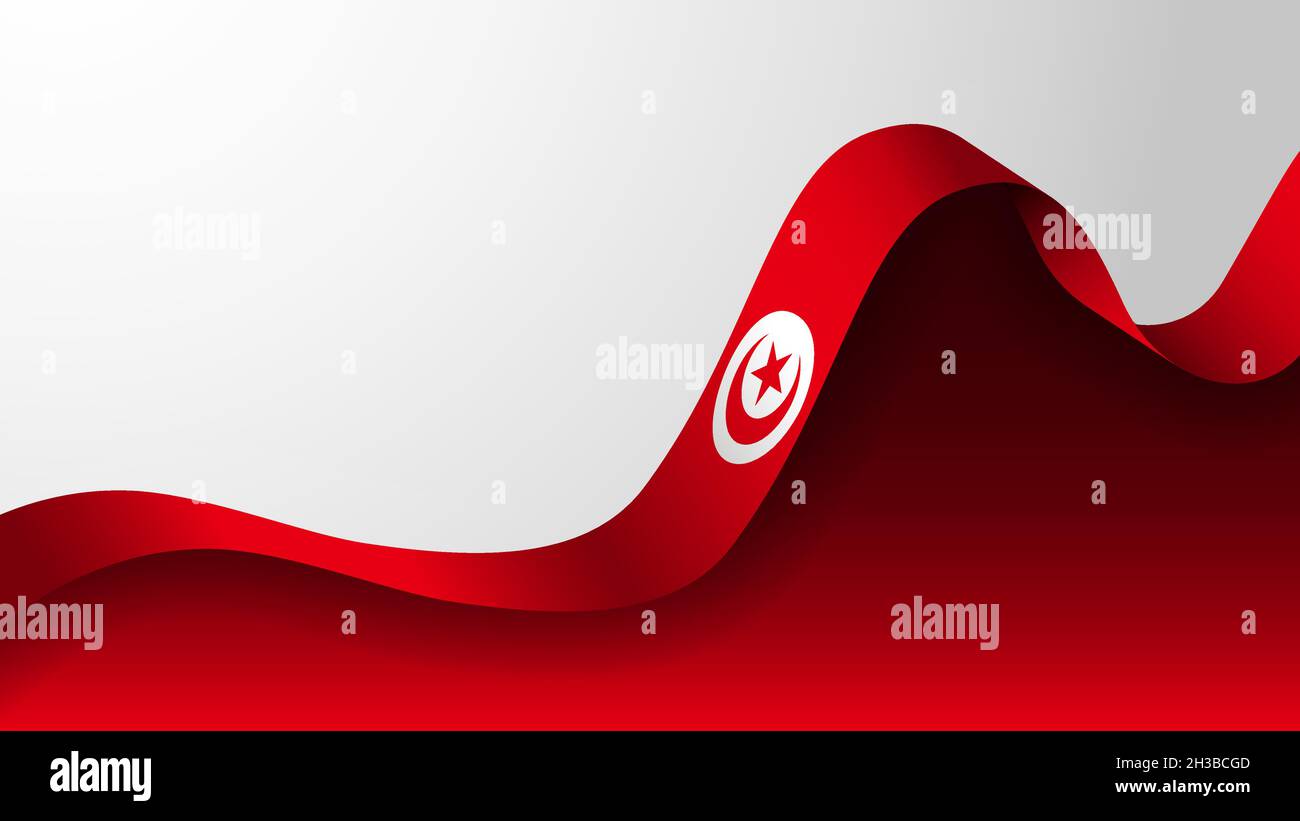 EPS10 Vector Patriotic Background avec couleurs de drapeau tunisien.Un élément d'impact pour l'utilisation que vous voulez en faire. Illustration de Vecteur